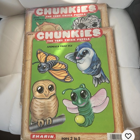 Vintage 1984 Chunkies the Very Thick Puzzle SET of (2) SHARIN
ages 2 to 5 - Picture 1 of 6